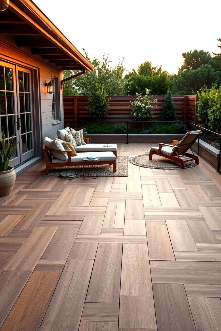 Wood Look Porcelain Tiles - 24 patio tile ideas