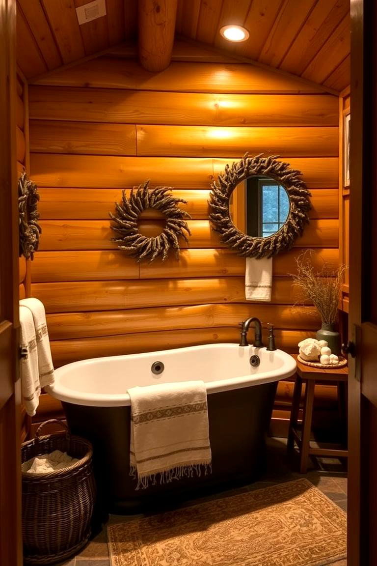 Wood Paneled Walls - 24 Country Bathroom Ideas