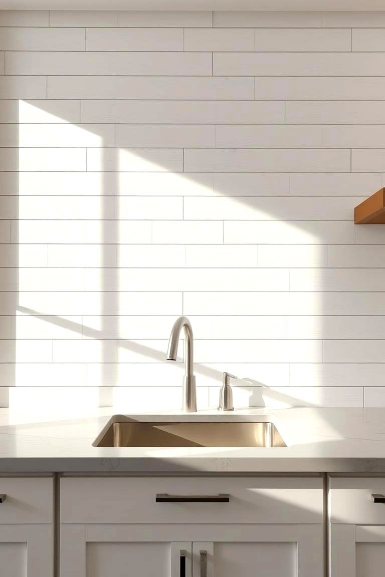 Wood Plank Backsplash Shiplap - 24 Rustic Backsplash Ideas
