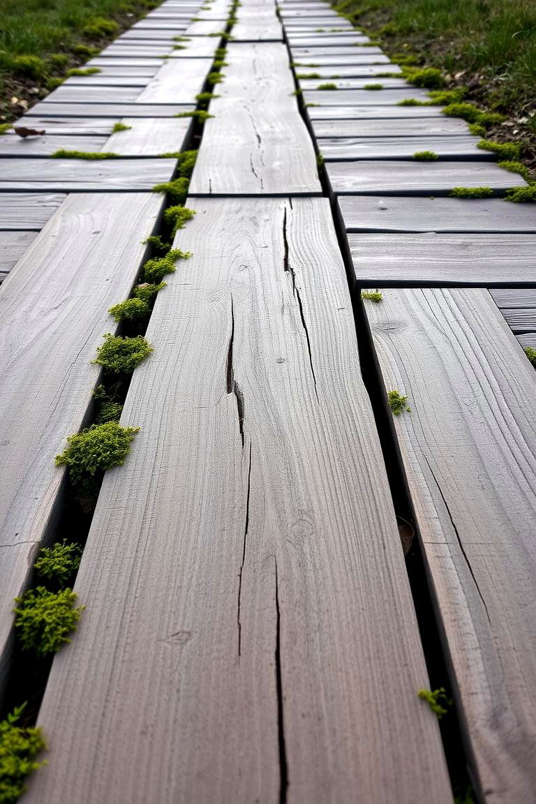 Wood Plank Walkway - 24 Farmhouse Walkway Ideas