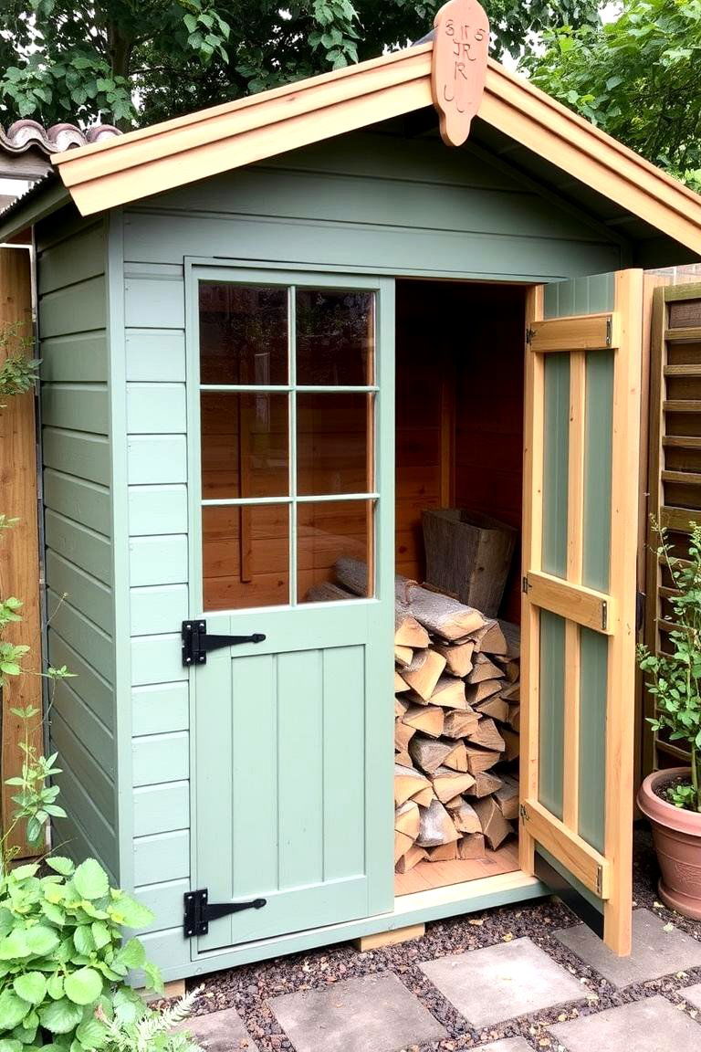 Wood Shed Designed as a Garden Feature - 24 wood shed ideas