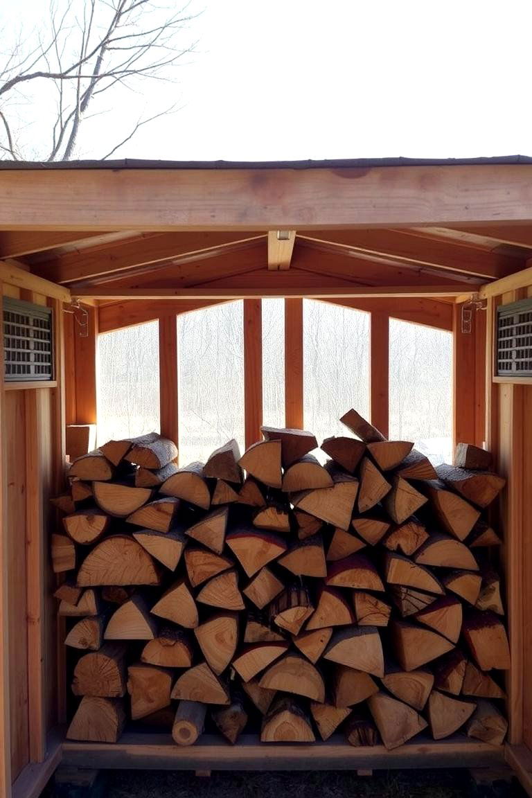 Wood Shed with Ventilation Grills - 24 wood shed ideas