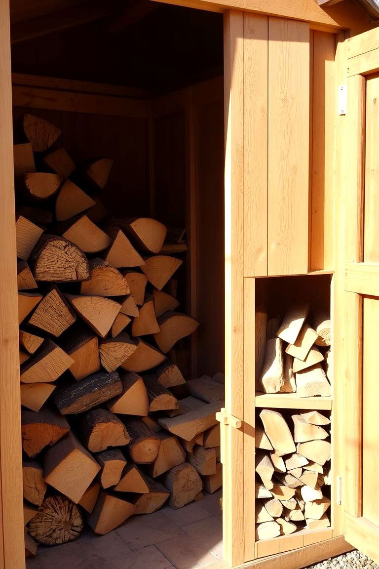 Wood Shed with a Built In Kindling Storage - 24 wood shed ideas