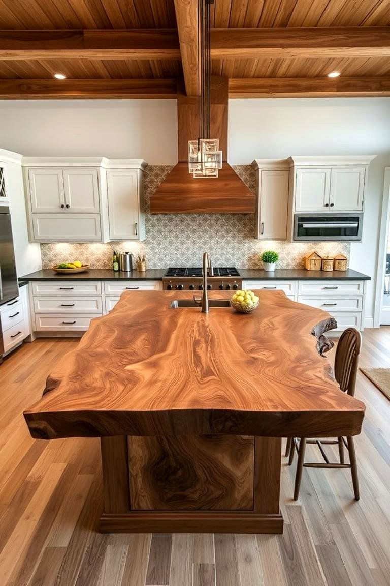 Wood Slab Countertop - 24 Wood Countertop Ideas
