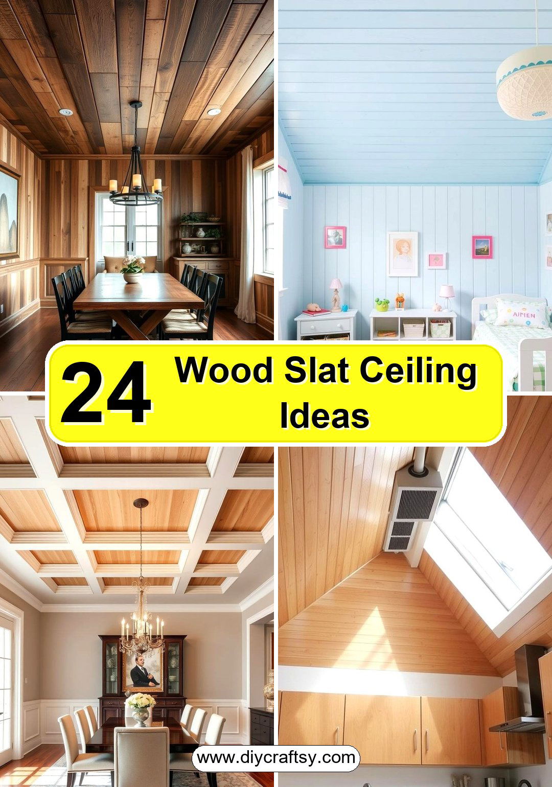 Wood Slat Ceiling Ideas
