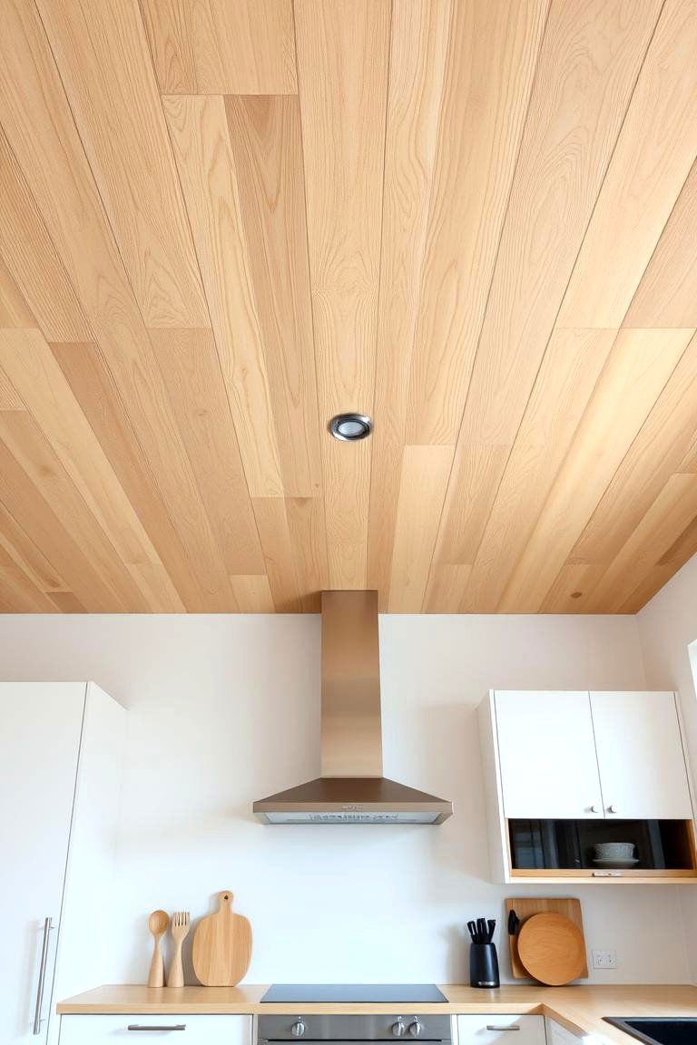 Wood Veneer Ceiling - 24 Wood Ceiling Kitchen Ideas
