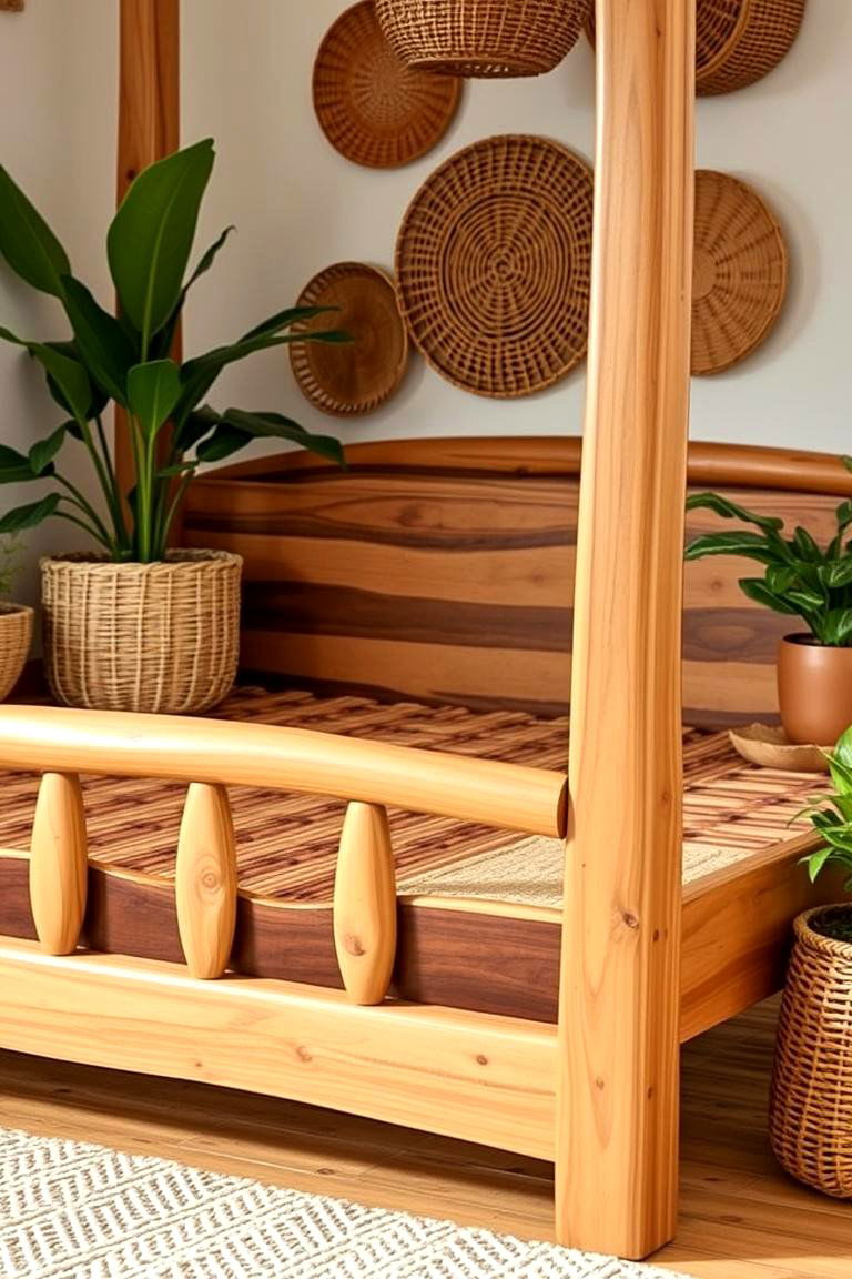 Wooden Accents and Natural Elements - 24 80s Bedroom Ideas