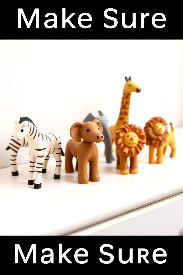 Wooden Animal Figurines - 24 Safari Nursery Decor Ideas