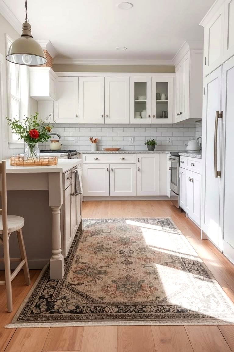 Wooden Beams - 24 White Farmhouse Kitchen Ideas