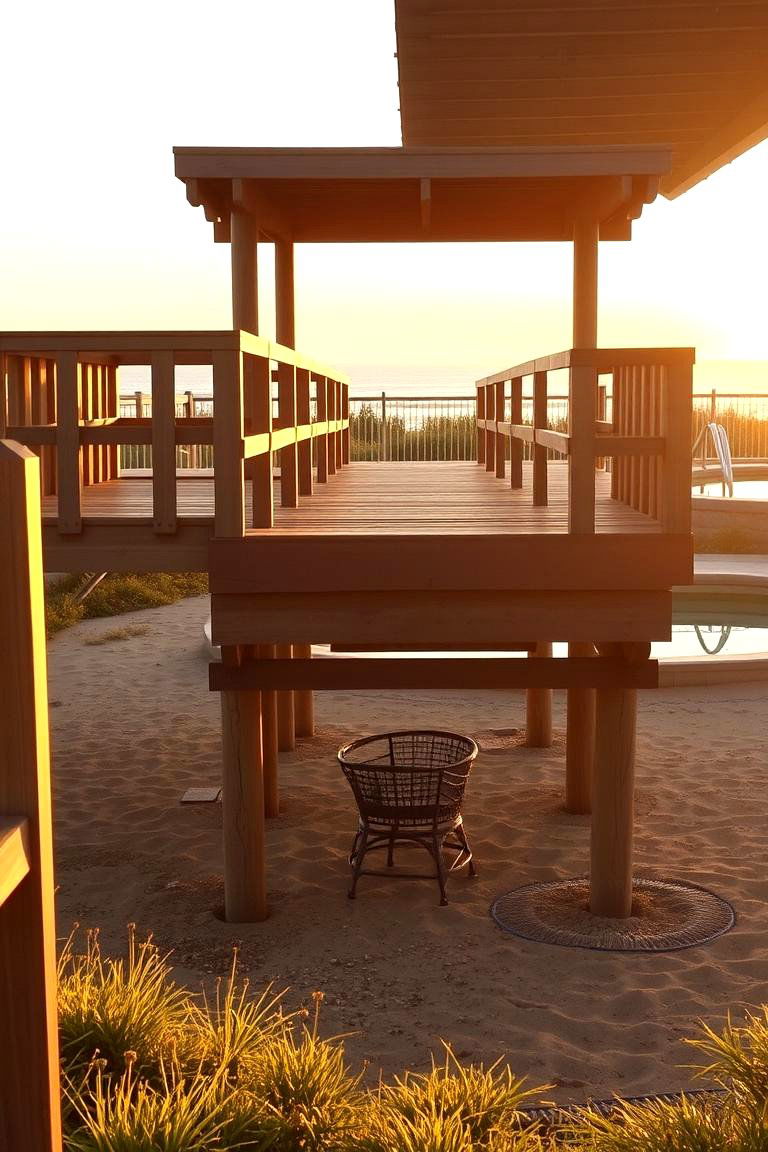 Wooden Boardwalk - 24 Above Ground Pool Walkway Ideas