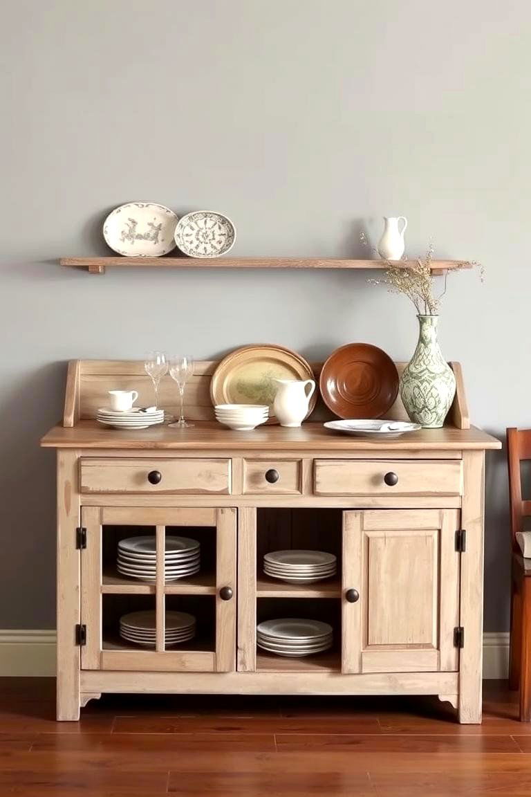 Wooden Buffet - 24 French Country Dining Room Ideas