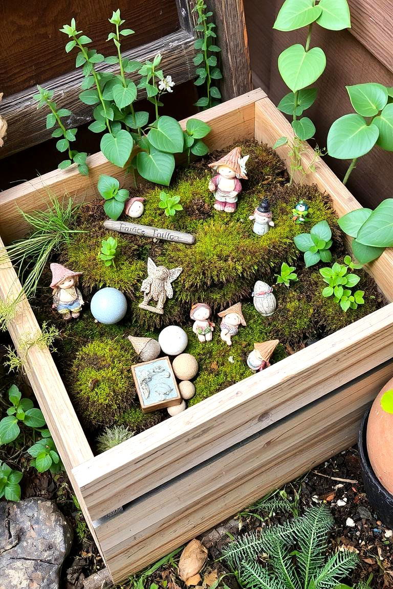 Wooden Crate Fairy Garden - 24 Fairycore Bedroom Ideas
