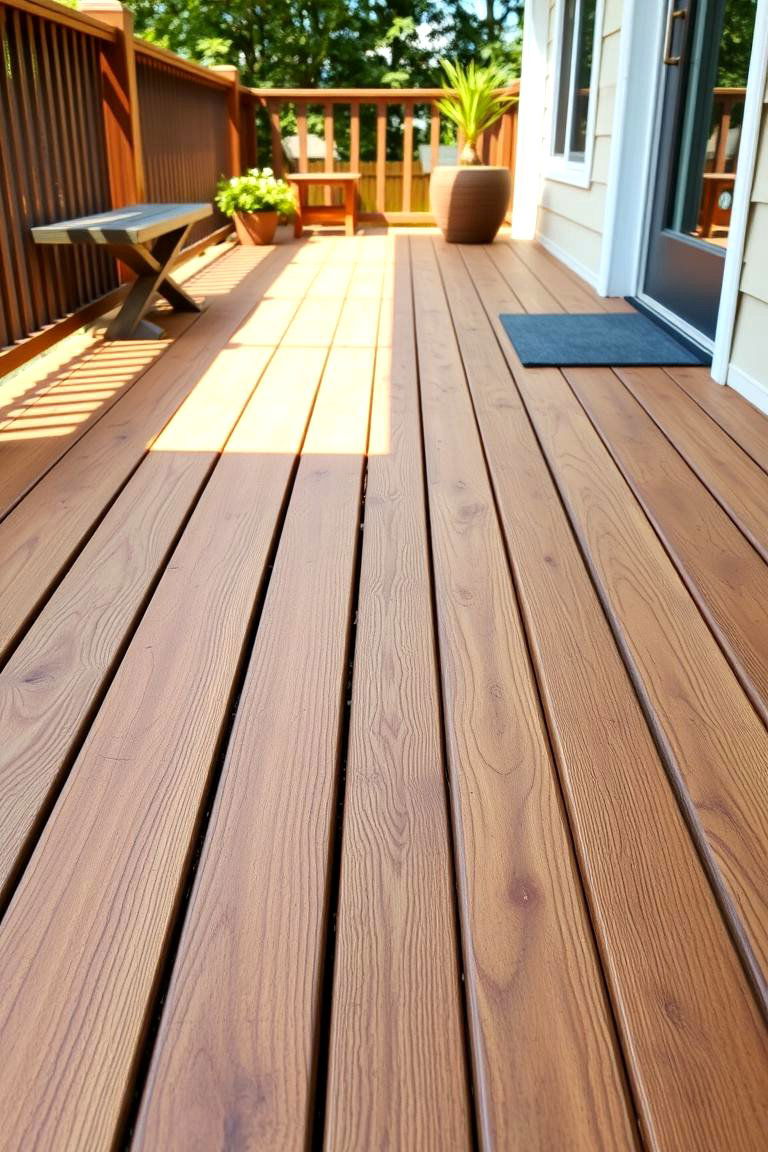 Wooden Deck Steps with Anti Slip Finishing - 24 Deck Steps Ideas