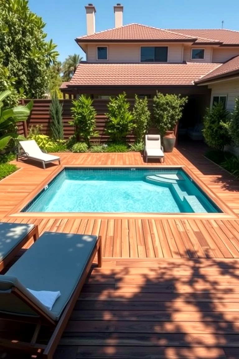 Wooden Deck Surround - 24 Plunge Pool Ideas