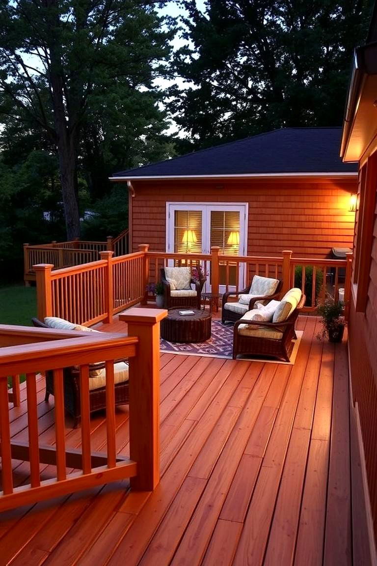 Wooden Decking with DIY Railings - 24 Backyard Deck Ideas on a Budget