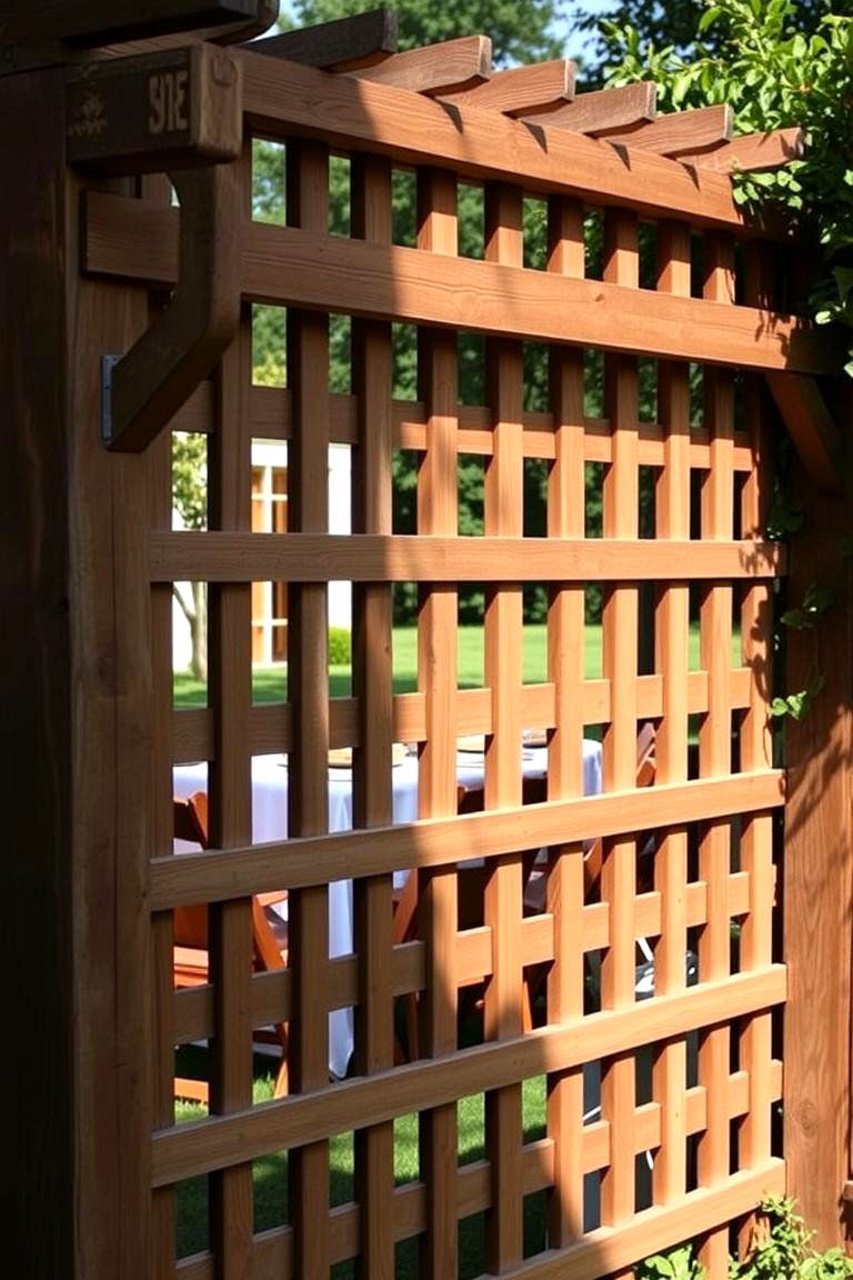 Wooden Lattice Fence - 24 Temporary Fence Ideas