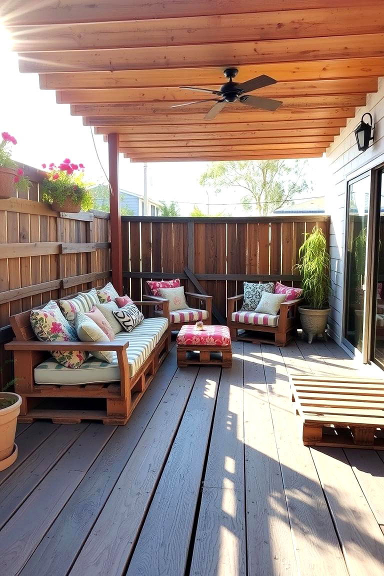 Wooden Pallet Deck - 24 Backyard Deck Ideas on a Budget
