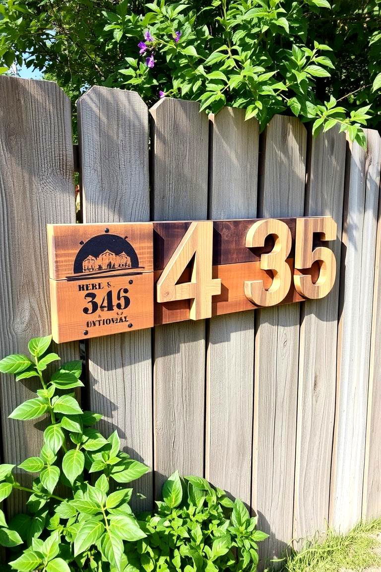 Wooden Pallet Numbers - 24 House Number Ideas