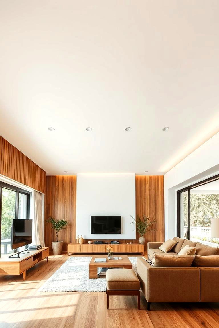 Wooden Panel Ceiling - 24 Pop Ceiling Design Ideas