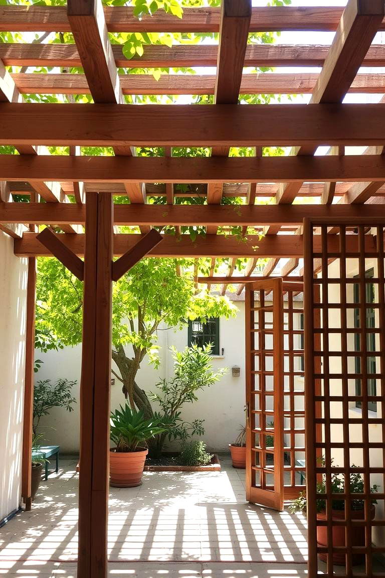 Wooden Pergolas - 24 Spanish Courtyard Ideas