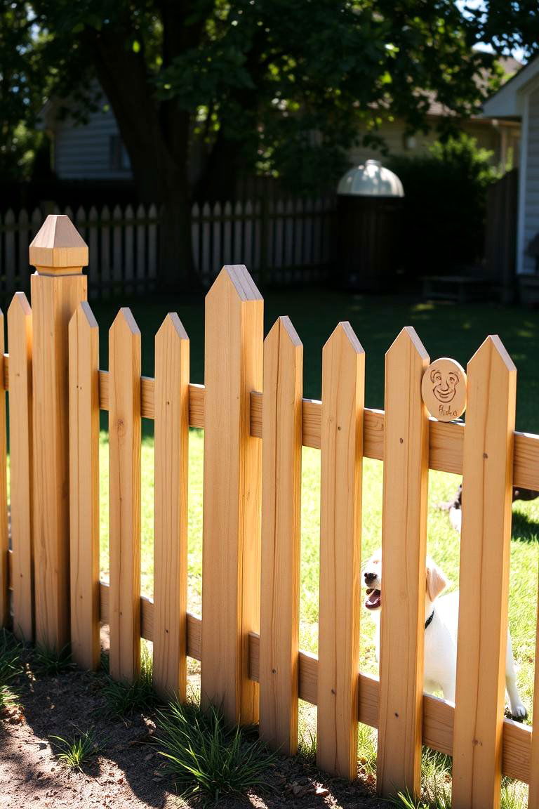 Wooden Picket Dog Fence - 24 Dog Fence Ideas