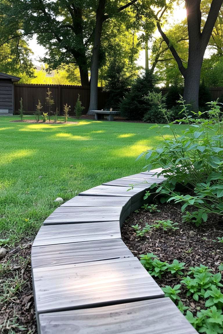 Wooden Plank Edging - 24 Garden Edging Ideas