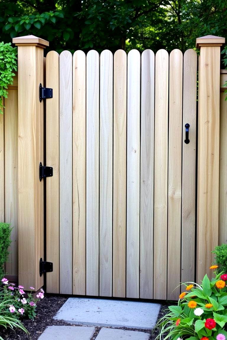 Wooden Privacy Gate - 24 Front Gate Ideas