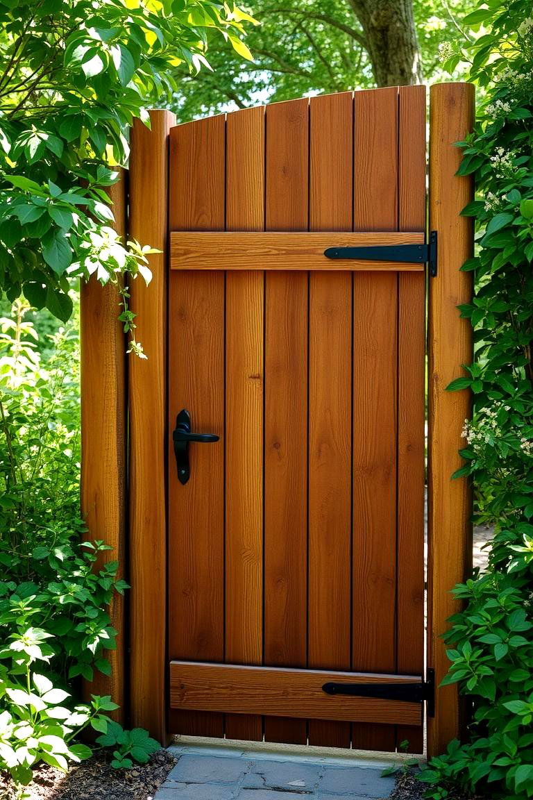 Wooden Privacy Gates - 24 Front Door Gate Ideas