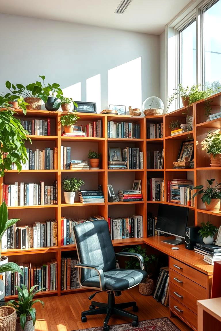 Wooden Shelving Options - 24 Office Shelving Ideas