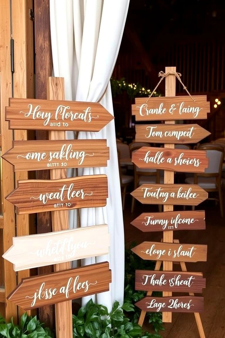 Wooden Signage for Directions - 24 Barn Wedding Ideas
