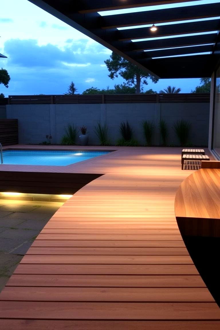 Wooden Slatted Walkway - 24 Above Ground Pool Walkway Ideas