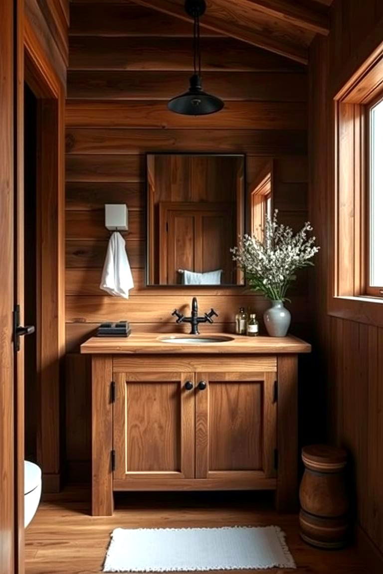 Wooden Vanity Designs - 24 Earthy Bathroom Ideas