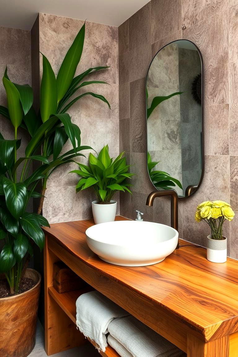 Wooden Warmth - 24 Bathroom Countertop Ideas