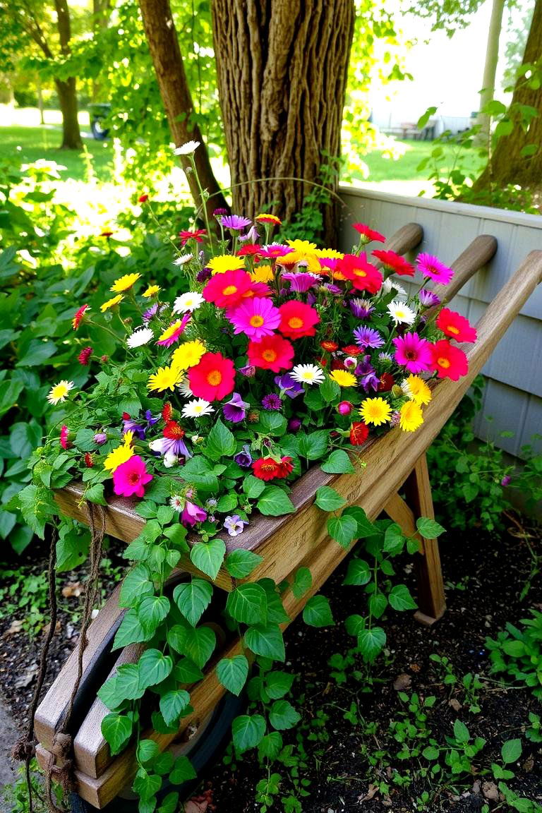 Wooden Wheelbarrow - 24 Fall Birthday Party Ideas
