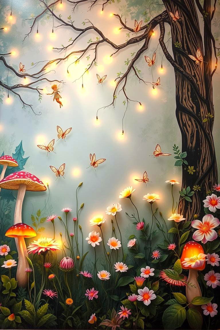 Woodland Fairy Mural - 24 Garden Mural Ideas