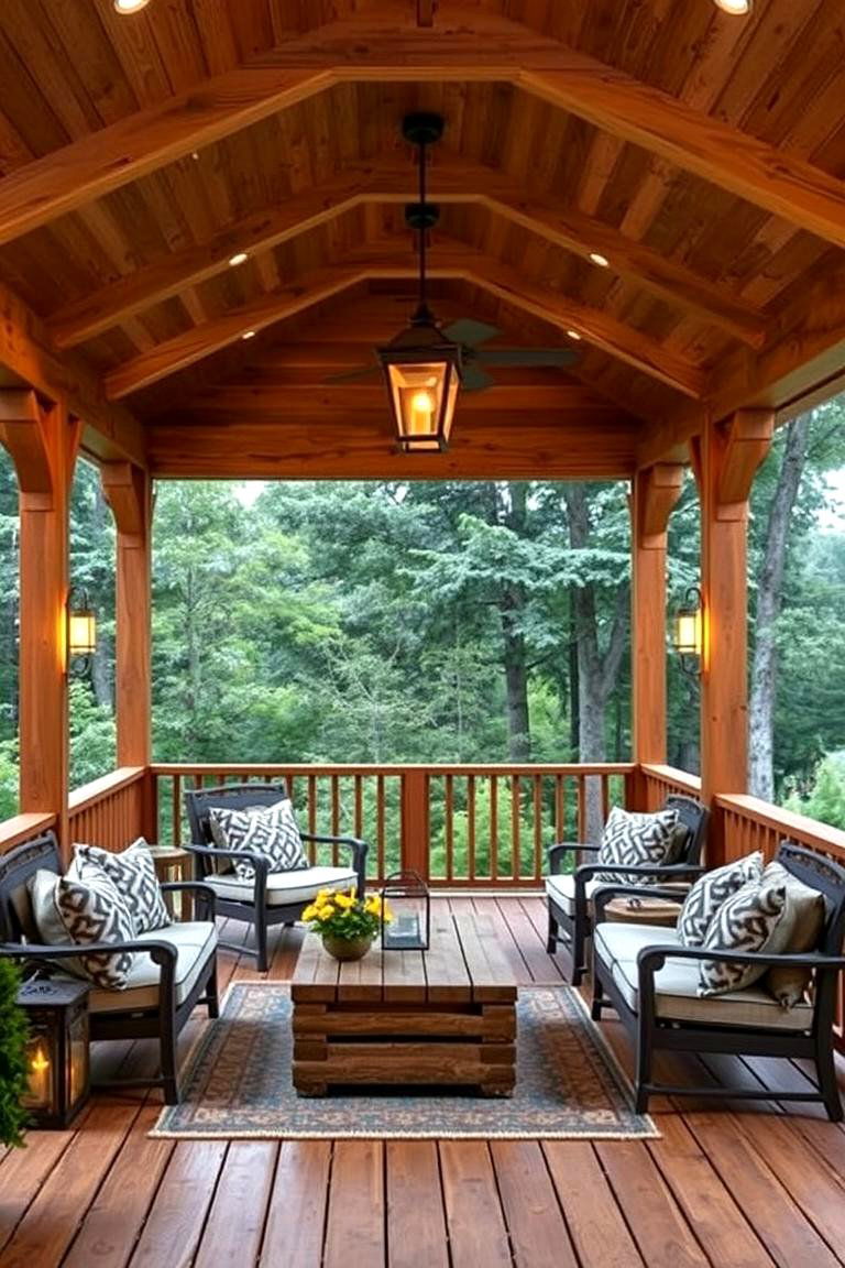 Woodland Inspired Wraparound Veranda - 24 Cottagecore House Exterior Ideas