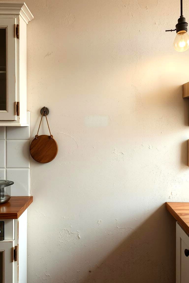 Worn Textured Walls - 24 Shabby Chic Kitchen Ideas