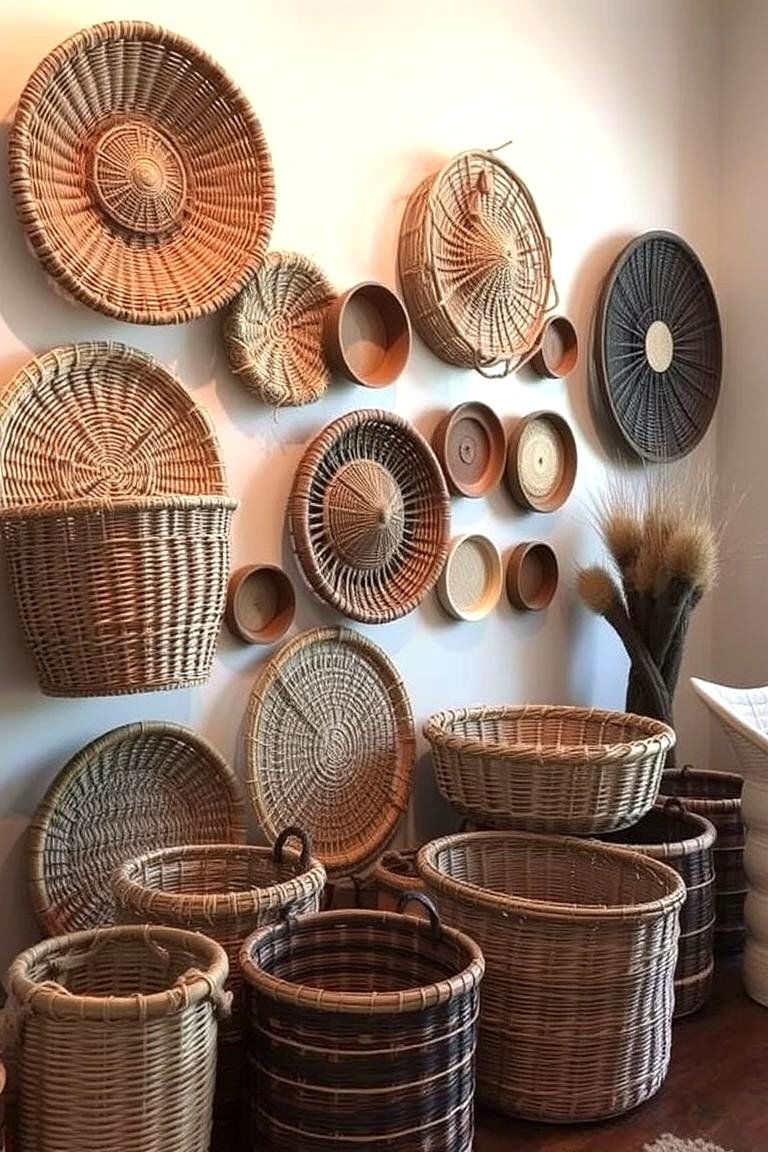 Woven Basket Display - 24 Toilet Paper Storage Ideas