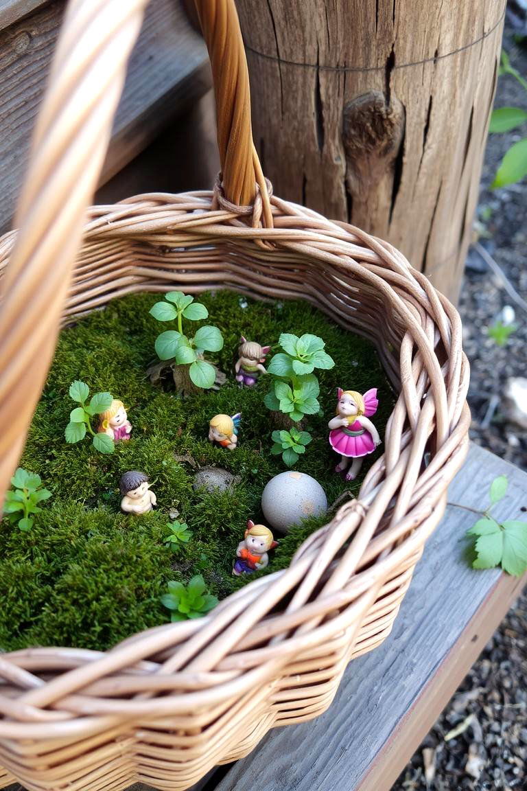Woven Basket Fairy Garden - 24 Fairycore Bedroom Ideas