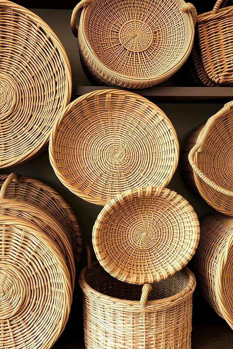 Woven Basket Storage - 24 Bohemian Desert Decor Ideas