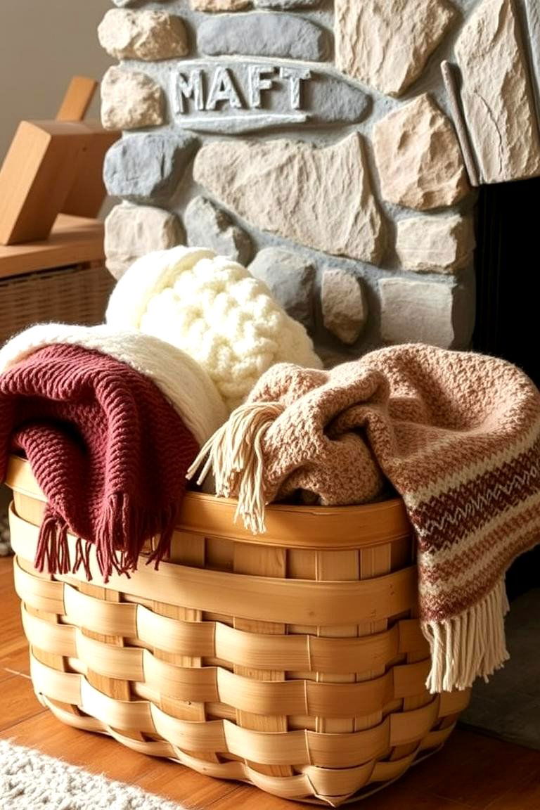 Woven Baskets for Storage - 24 Fall Decor Ideas