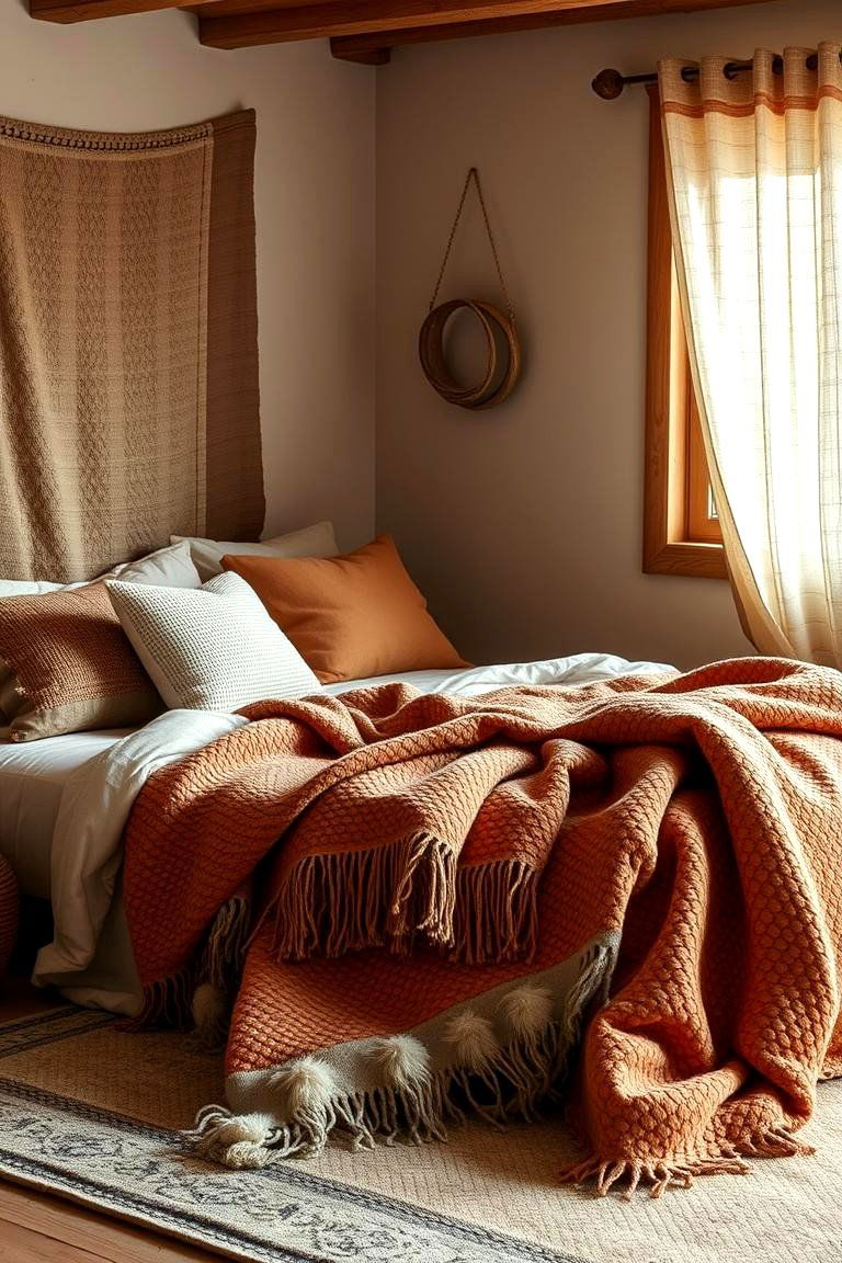 Woven Blankets and Cozy Quilts - 24 Cottagecore Bedroom Ideas