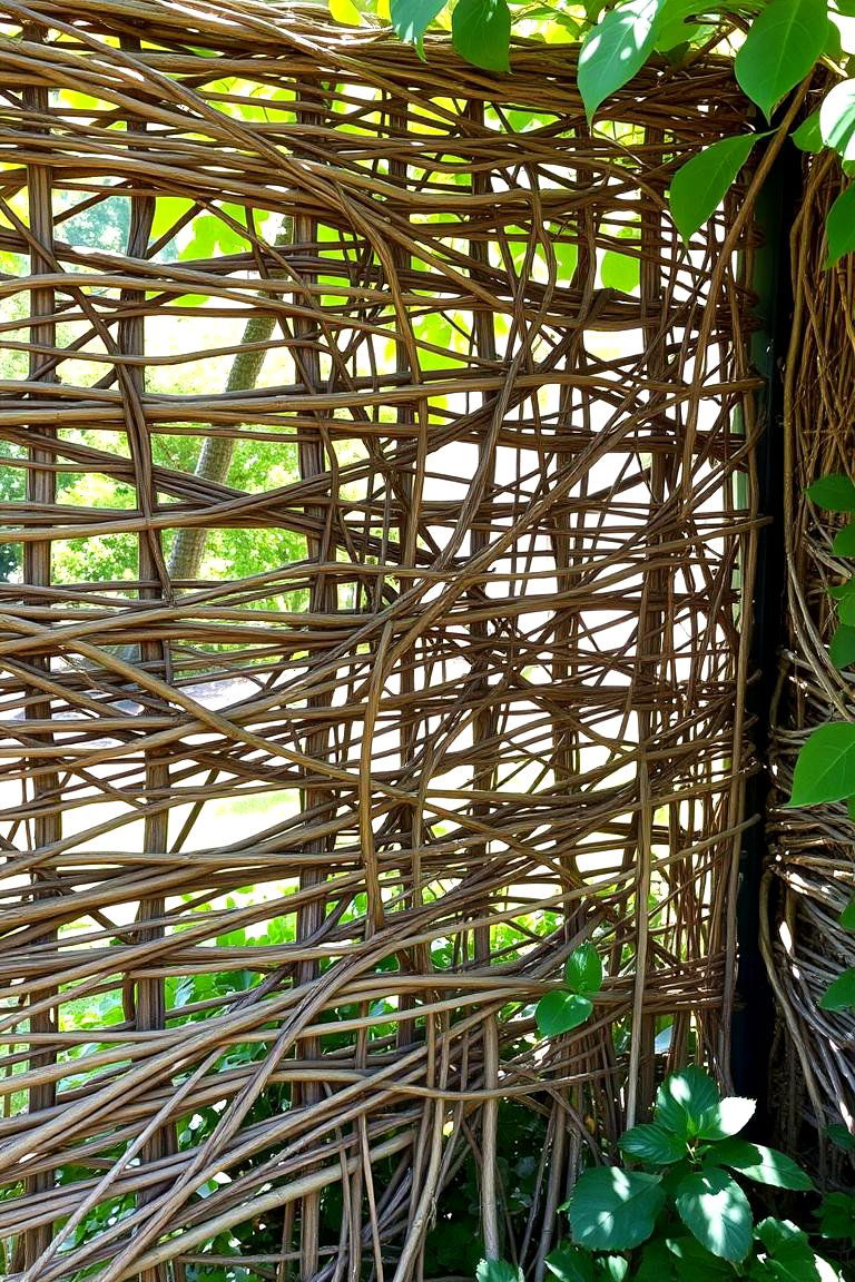 Woven Branch Barriers - 24 Garden Screening Ideas