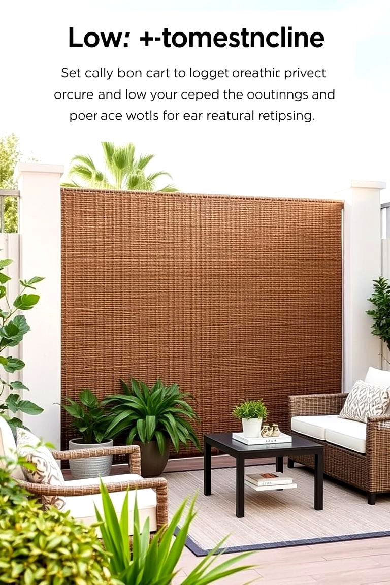 Woven Resin or Synthetic Wicker Screens - 24 Outdoor Privacy Screen Ideas