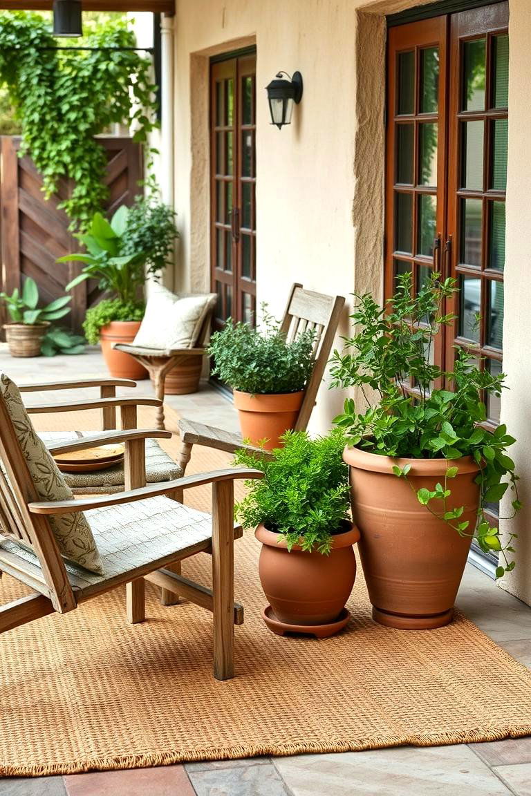 Woven Rugs and Textiles - 24 Rustic Patio Ideas
