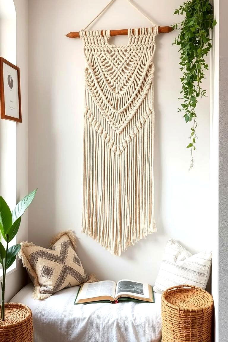 Woven Wall Hangings for Texture and Warmth - 24 High Ceiling Tall Wall Decor Ideas