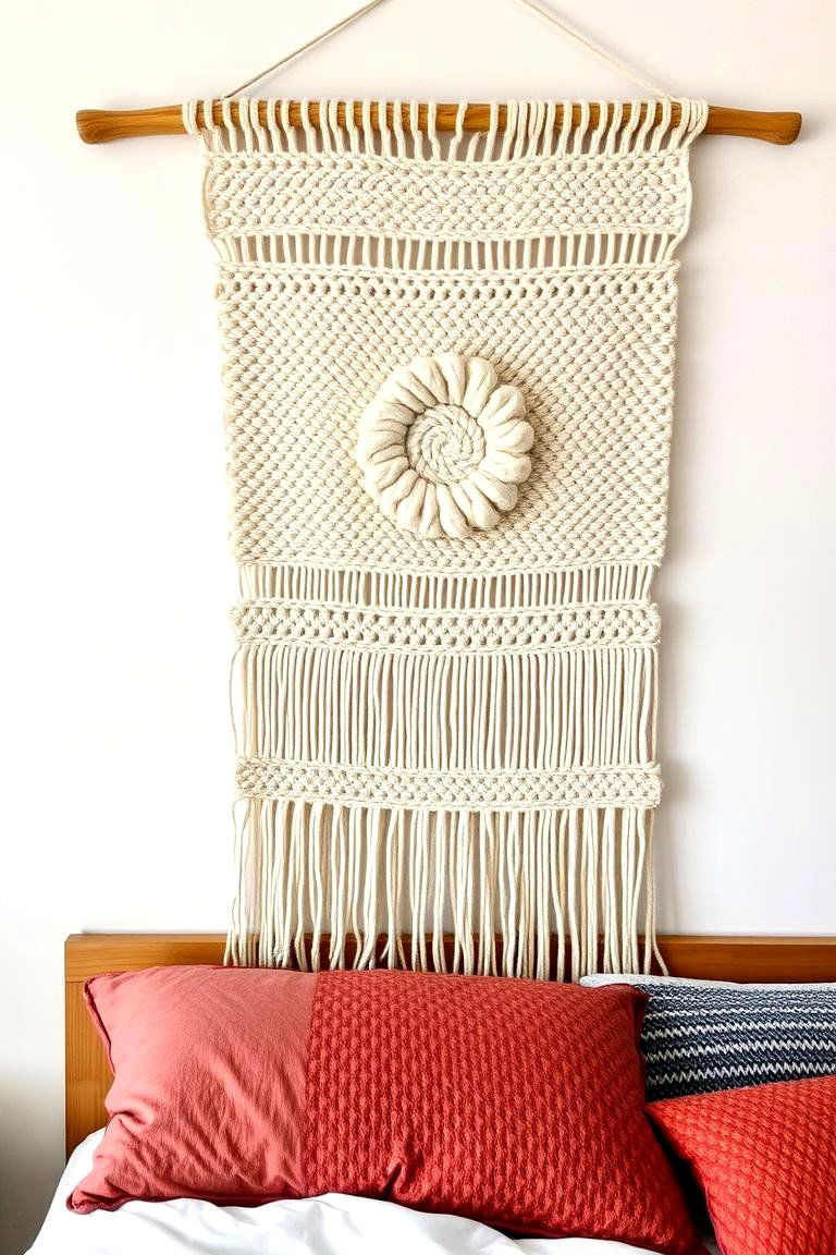 Woven Wall Hangings for Texture - 24 earthy bedroom ideas