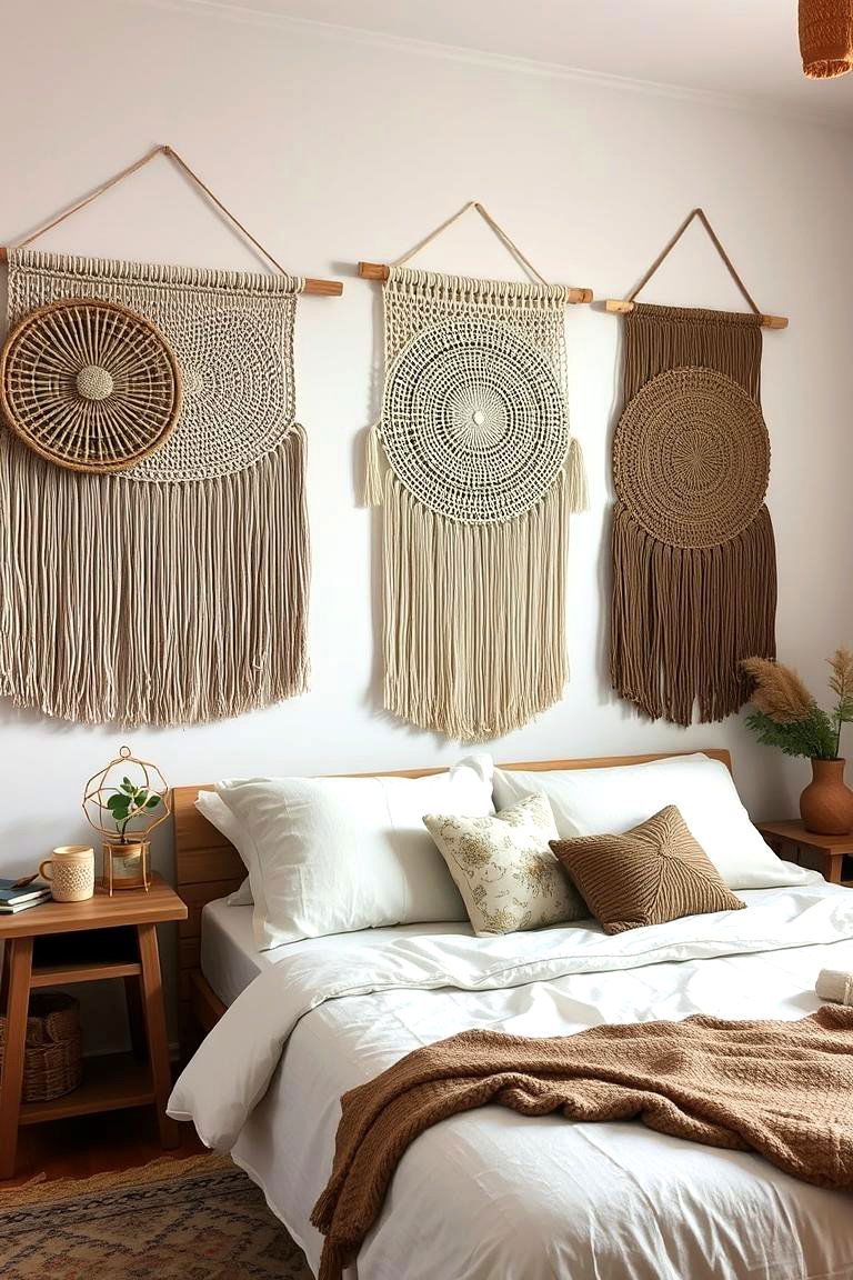 Woven Wall Hangings - 24 Bedroom Wall Decor Ideas