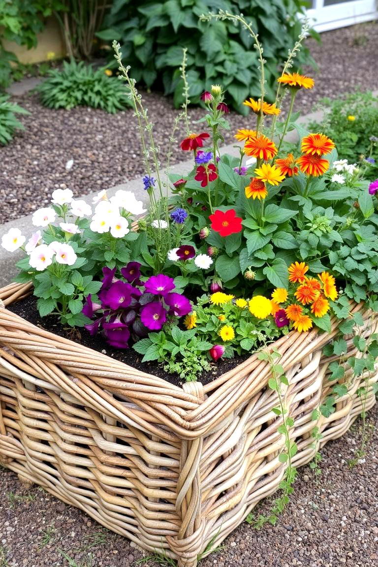 Woven Willow Raised Bed - 24 Raised Garden Bed Ideas