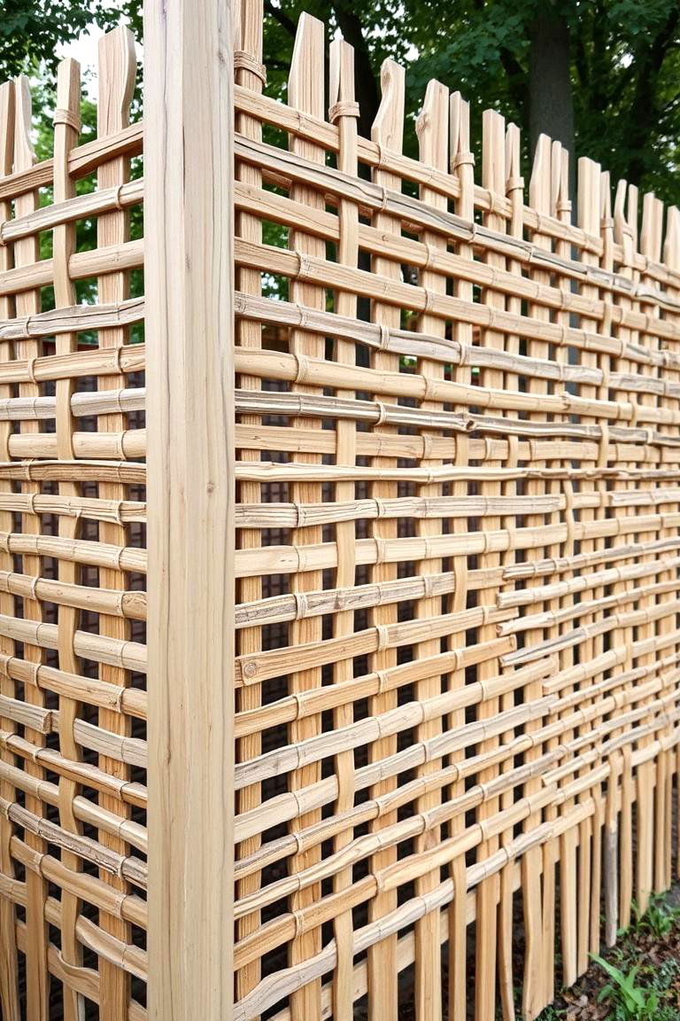 Woven Wood Fence - 24 Wood Fence Ideas